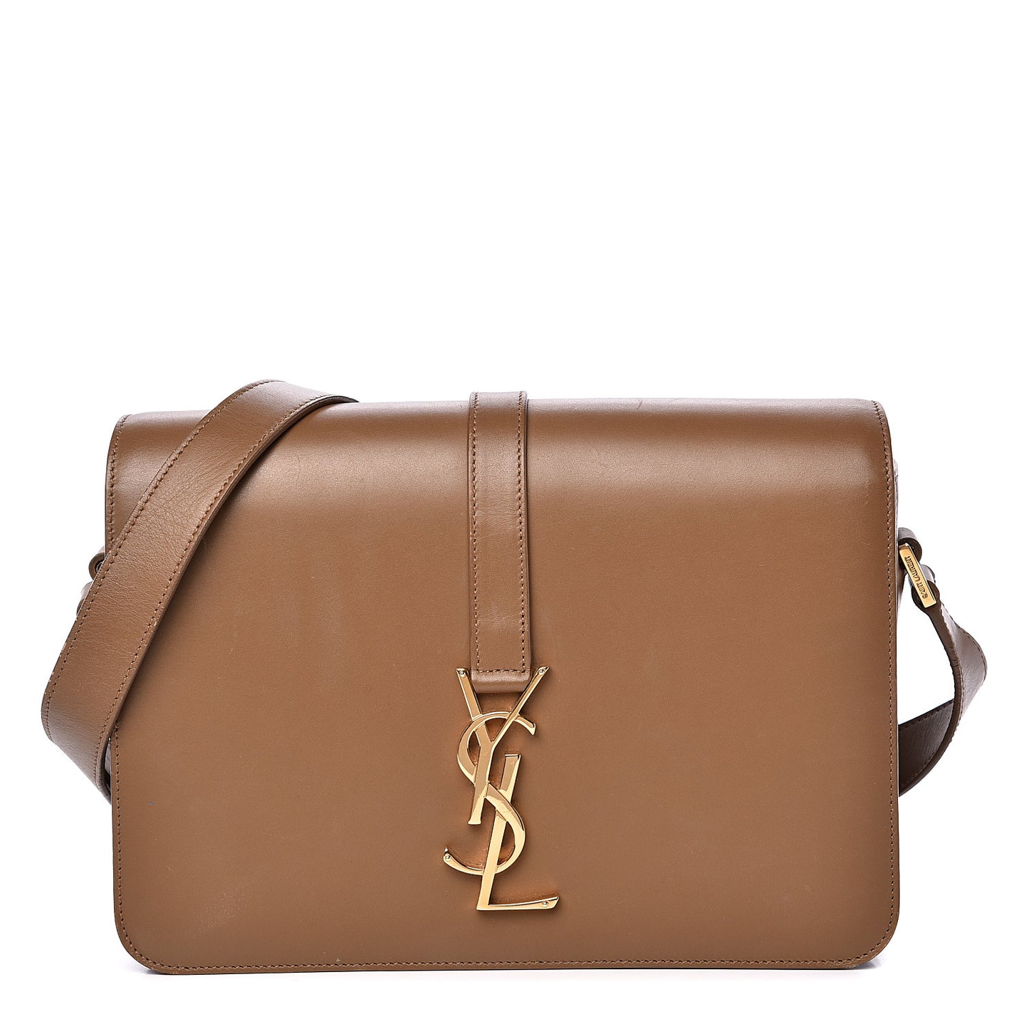 Smooth Calfskin Medium Classic Monogram Universite Bag Dark Beige