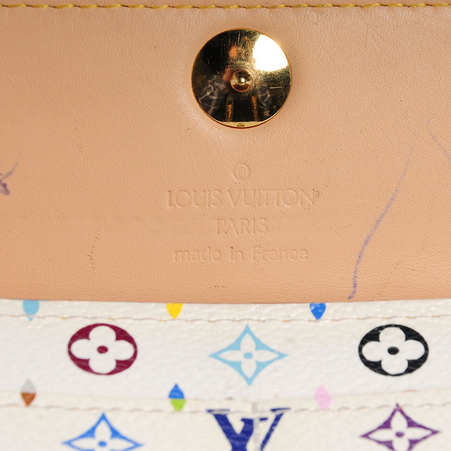 Monogram Multicolor Sarah Wallet White