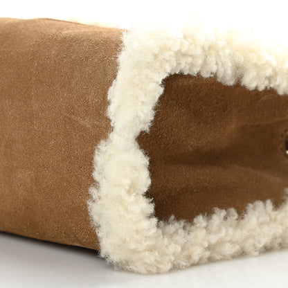Telfar X UGG Suede Shearling Small Shopping Bag Chestnut 8 of 8