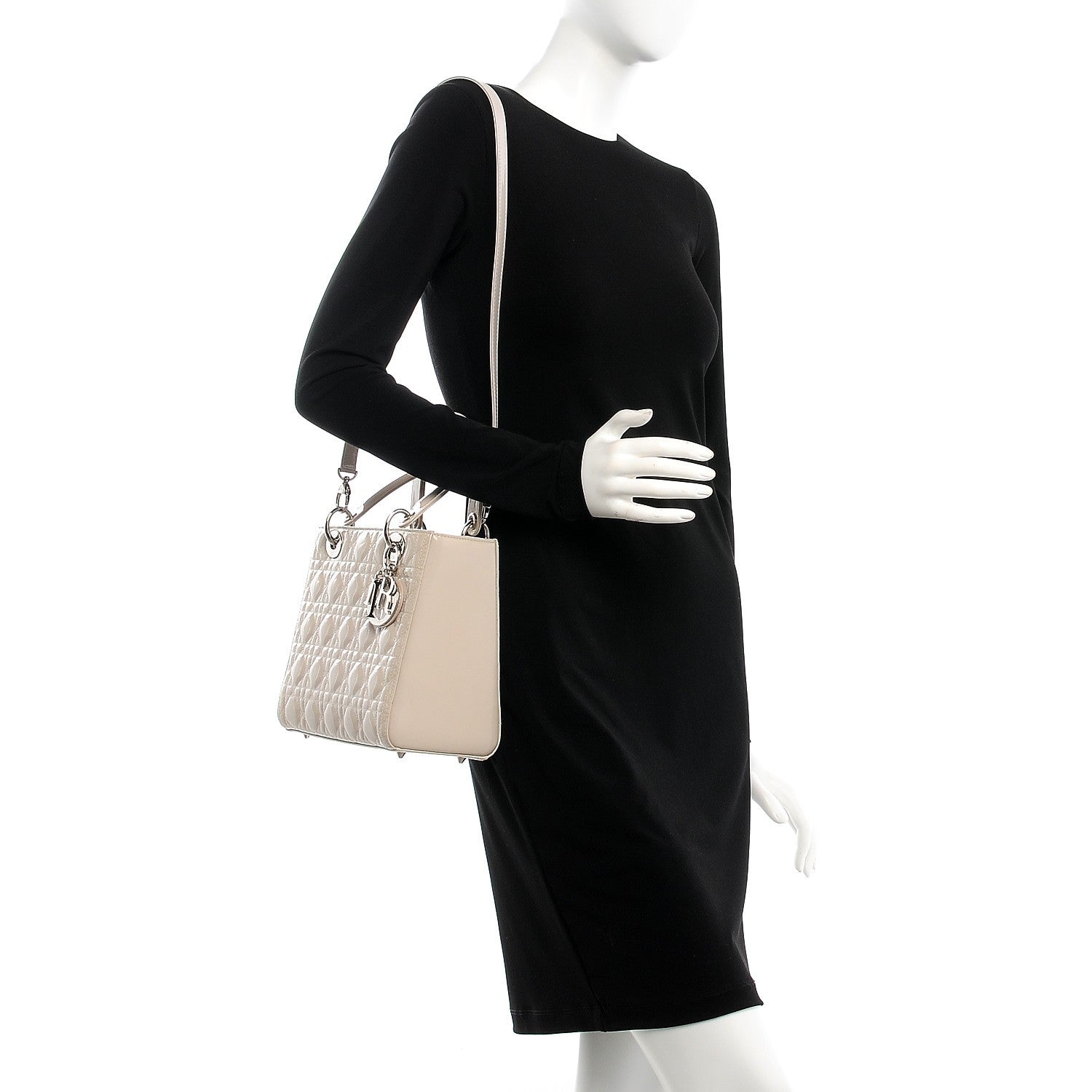 Christian Dior Patent Cannage Medium Lady Dior Grey 2 of 10