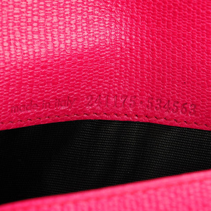 Saint Laurent Textured Calfskin Classic Y Wallet Fuchsia 6 of 7