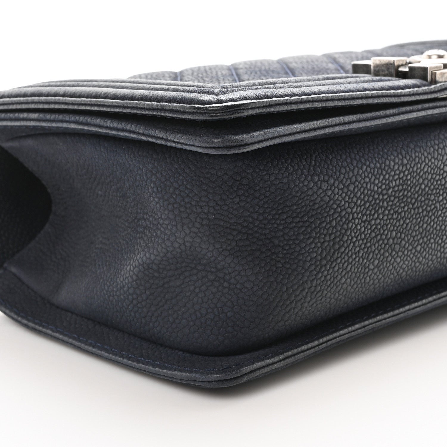 Chanel Iridescent Caviar Quilted Medium Boy Flap Dark Blue 9 of 10