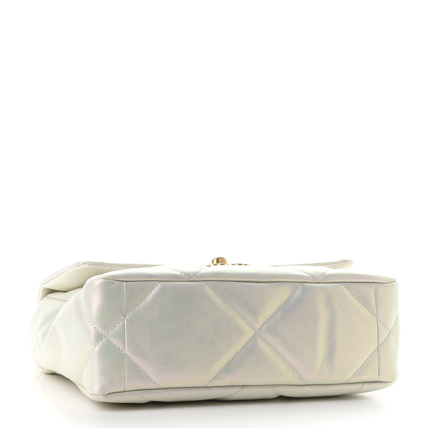 Chanel Iridescent Calfskin Quilted Medium Chanel 19 Flap White 4 of 9