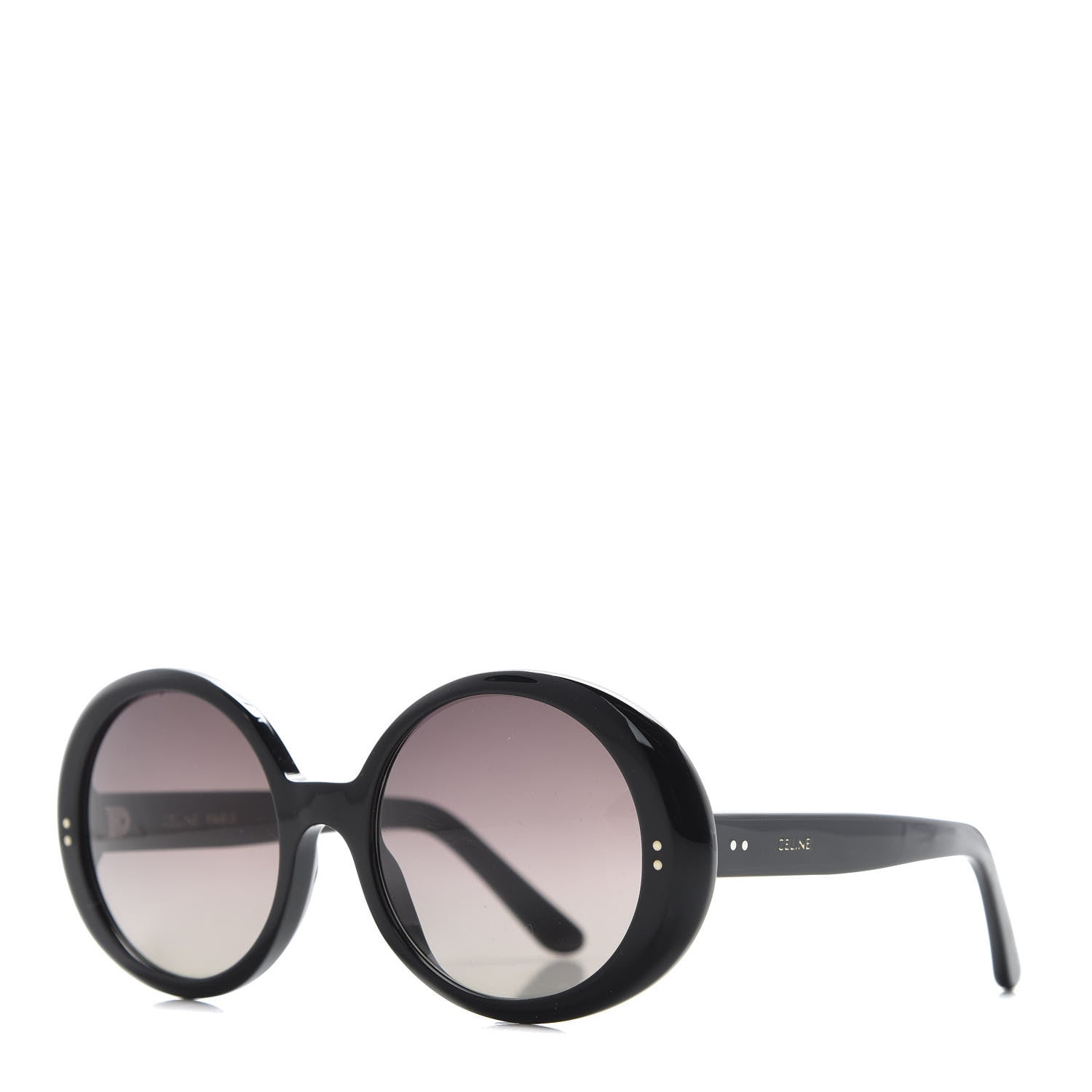 Celine Acetate Polarized Oval Sunglasses CL 400651 Black 1 of 6