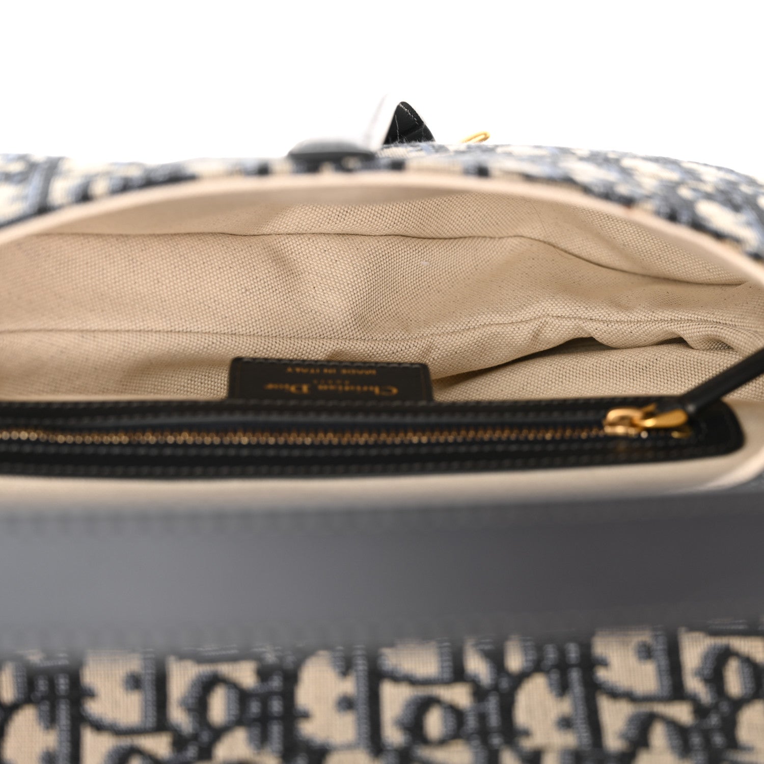 Christian Dior Oblique Saddle Bag Blue 5 of 10