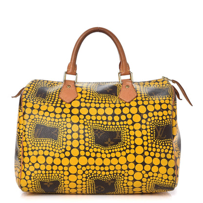 Louis Vuitton Monogram Kusama Town Speedy 30 Yellow 1 of 14