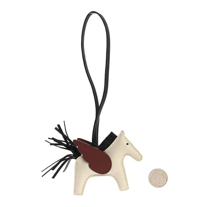 Hermes Milo Lambskin Grigri Rodeo Pegase Horse Bag Charm PM Nata Rouge H Black 2 of 4