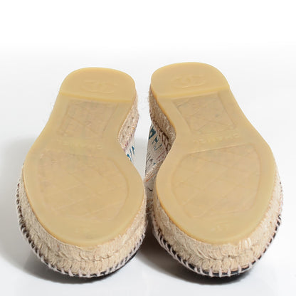 Chanel Toile Monogram Cap Toe Espadrilles 41 Multicolor 6 of 9