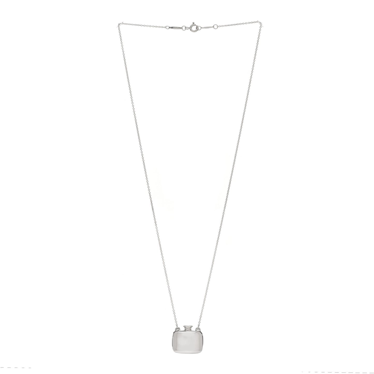 Sterling Silver Elsa Peretti Square Bottle Pendant Necklace