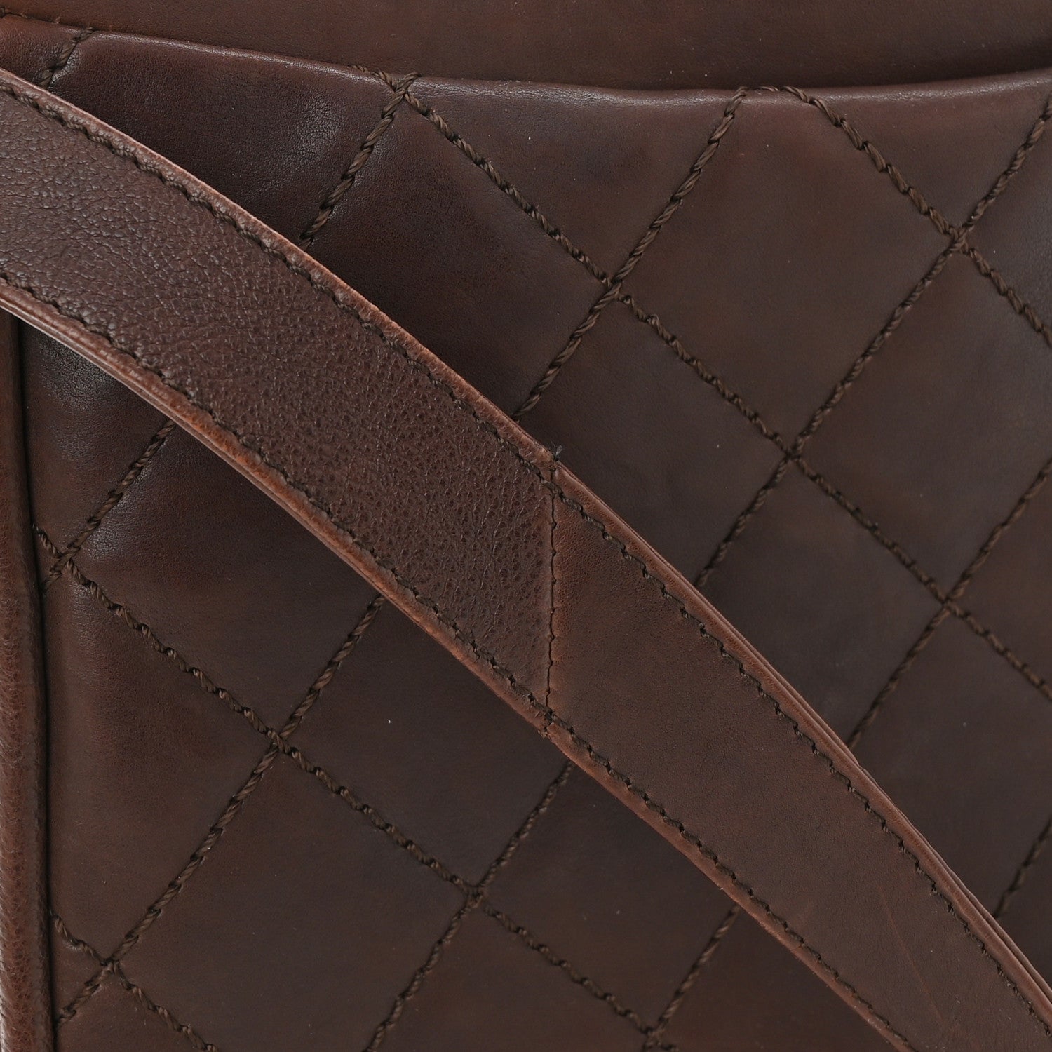 Chanel Calfskin Quilted CC Shoulder Bag Dark Brown 11 of 11