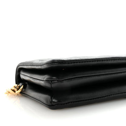 Louis Vuitton Lambskin Embossed Monogram Pochette Coussin Black 8 of 9