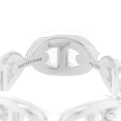 Hermes Sterling Silver PM Chaine d'Ancre Enchainee Band Ring 52 6 4 of 6
