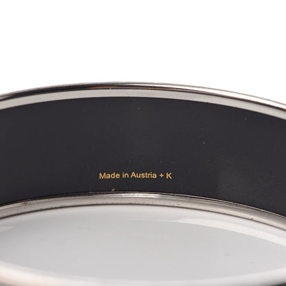 Hermes Enamel Printed Wide De Passage a Paris Bracelet 70 Turquoise 3 of 4