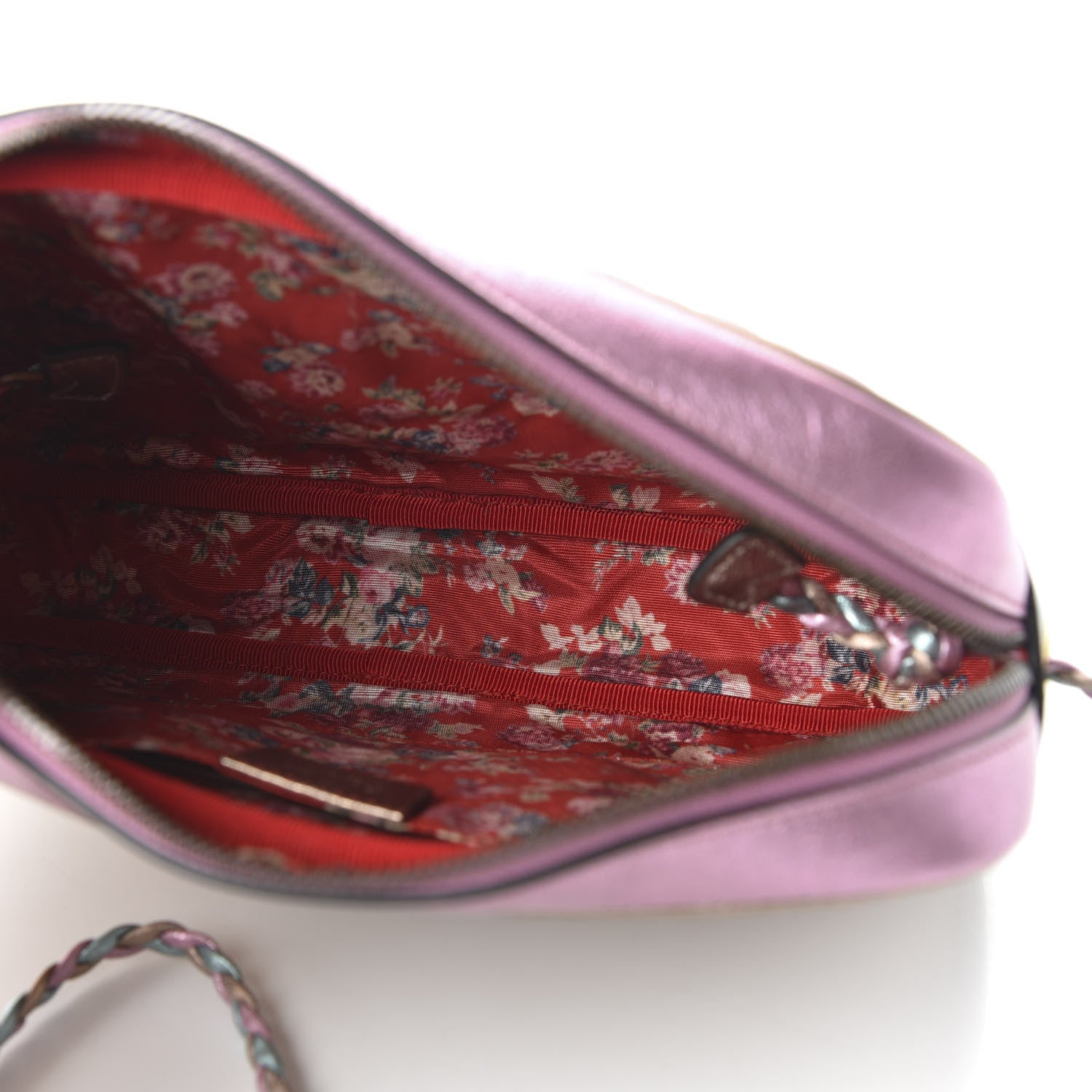 Gucci Laminated Nappa Trapuntata Small Zumi Shoulder Bag Rosa Lago Rame 8 of 11