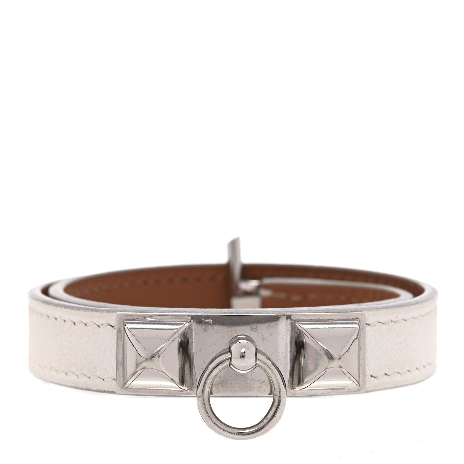 Hermes Swift Rivale Double Tour Bracelet White 1 of 7