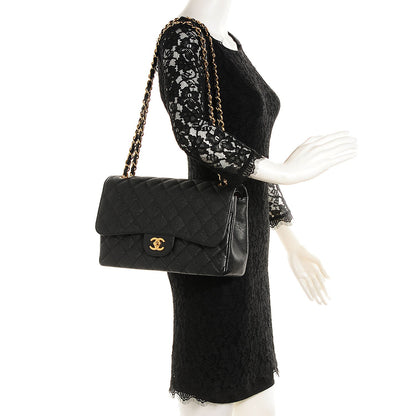 Chanel Caviar Quilted Jumbo Double Flap Black 2 of 9