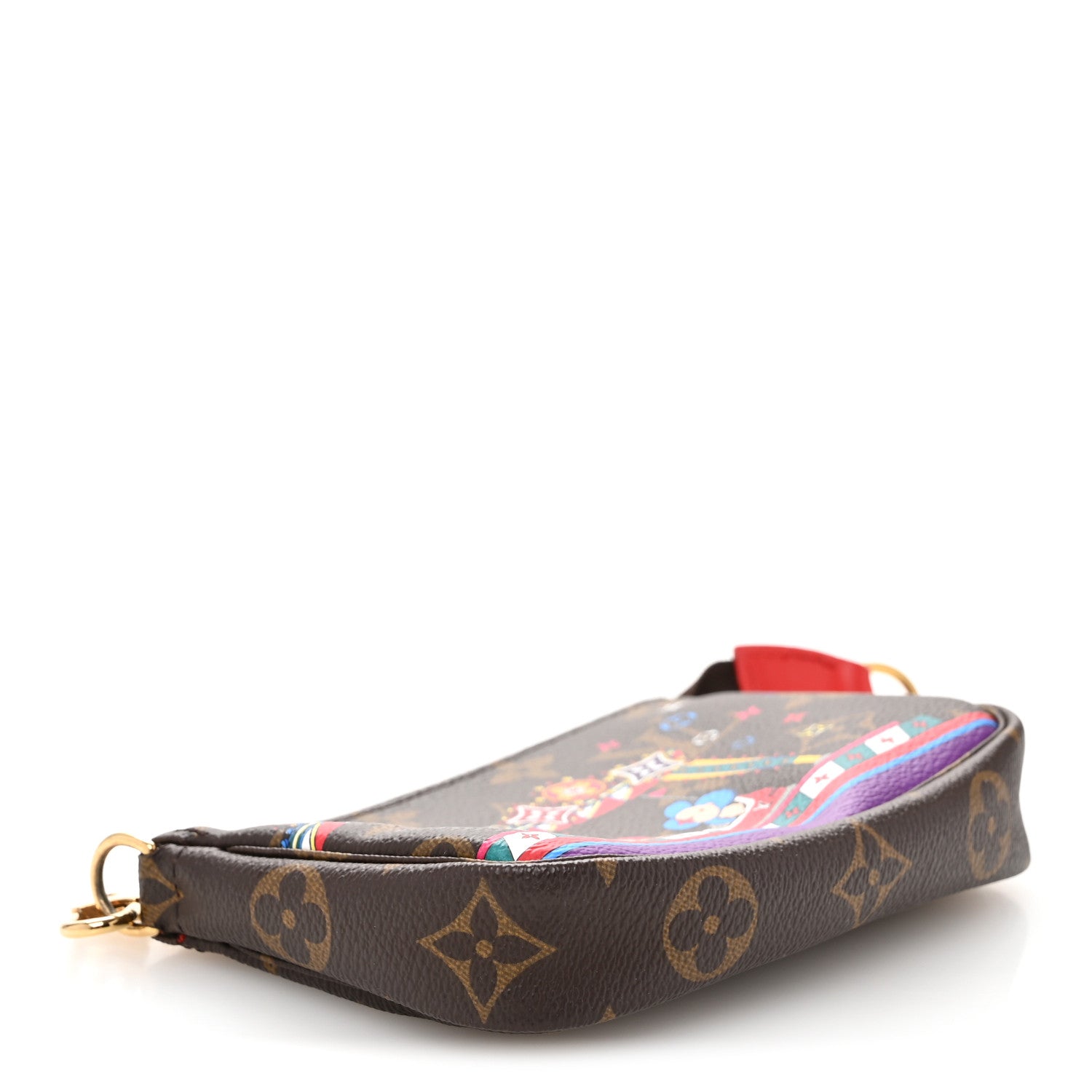 Louis Vuitton Monogram 2020 Christmas Animation Bumper Cars Mini Pochette Accessories Coquelicot 4 of 9