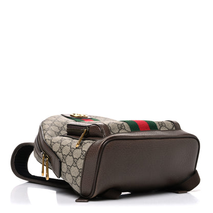 Gucci GG Supreme Monogram Calfskin Web Small Ophidia Day Backpack Beige Ebony New Acero 4 of 10