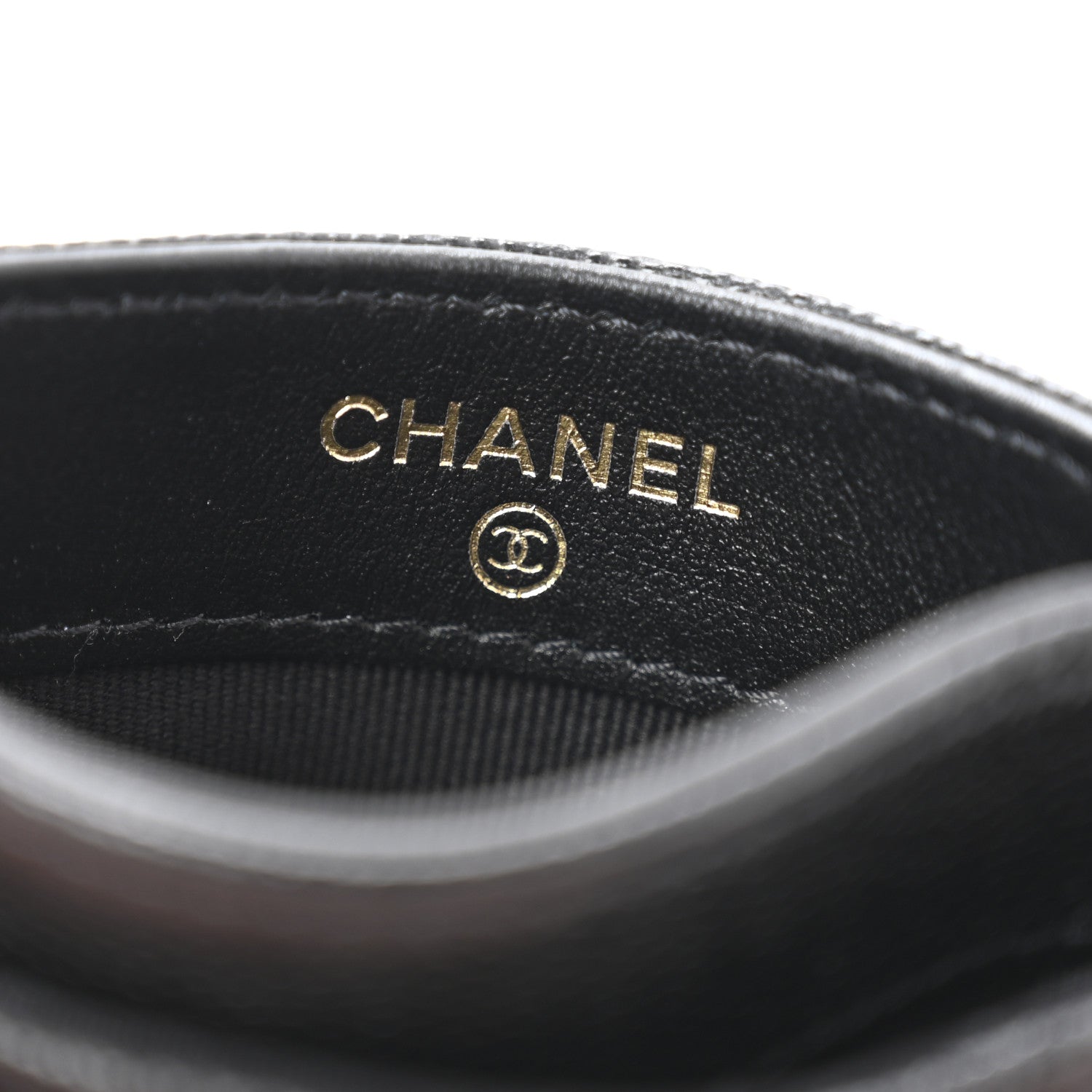 Chanel Caviar Quilted Crystal Enamel CC Card Holder Black 6 of 10