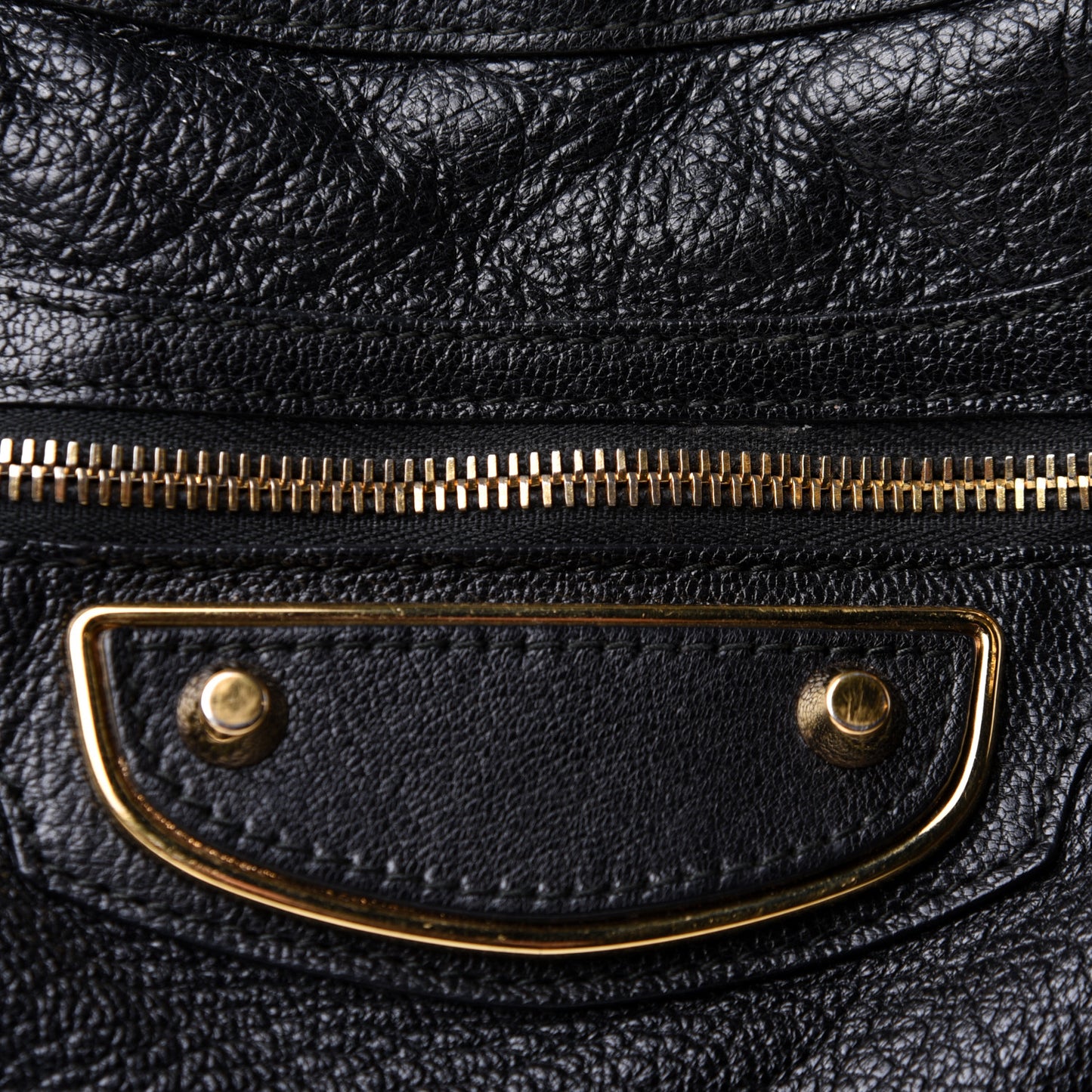 Chevre Gold Metallic Edge Hardware Velo Black
