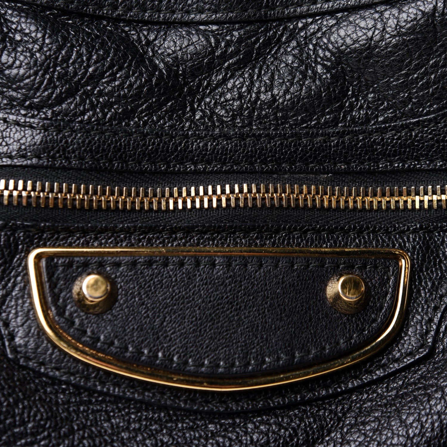 Balenciaga Chevre Gold Metallic Edge Hardware Velo Black 11 of 14