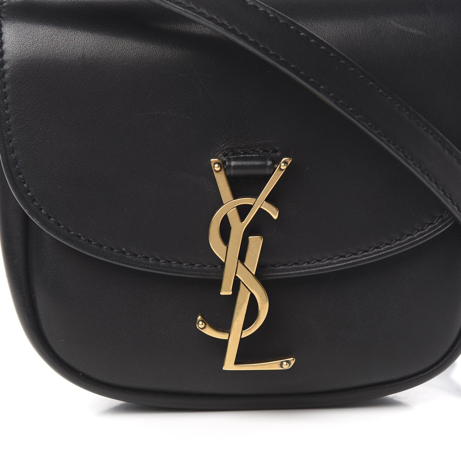 Saint Laurent Smooth Calfskin Mini Classic Monogram Kaia Satchel Black 10 of 11