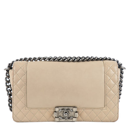 Chanel Calfskin Medium Boy Reverso Flap Beige Clair 1 of 8