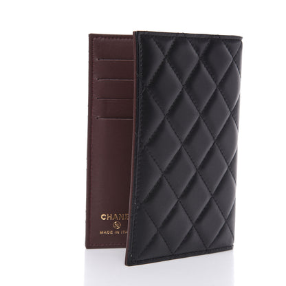 Chanel Lambskin Quilted Passport Holder Black 3 of 9