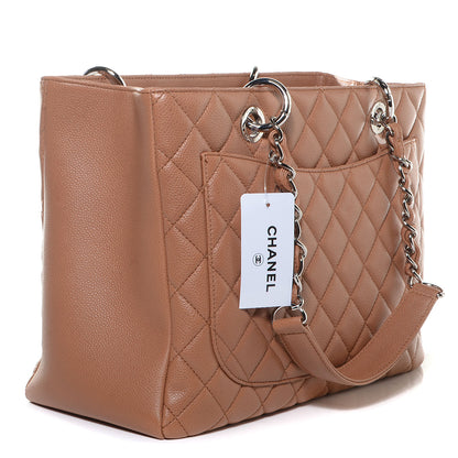 Chanel Caviar Grand Shopping Tote GST Dark Beige 3 of 7