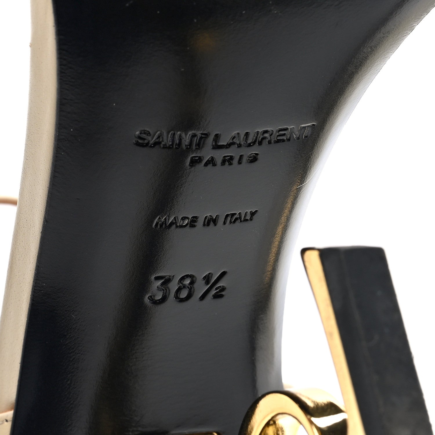 Saint Laurent Calfskin 110 Opyum Sandals 38.5 Real Beige 7 of 8