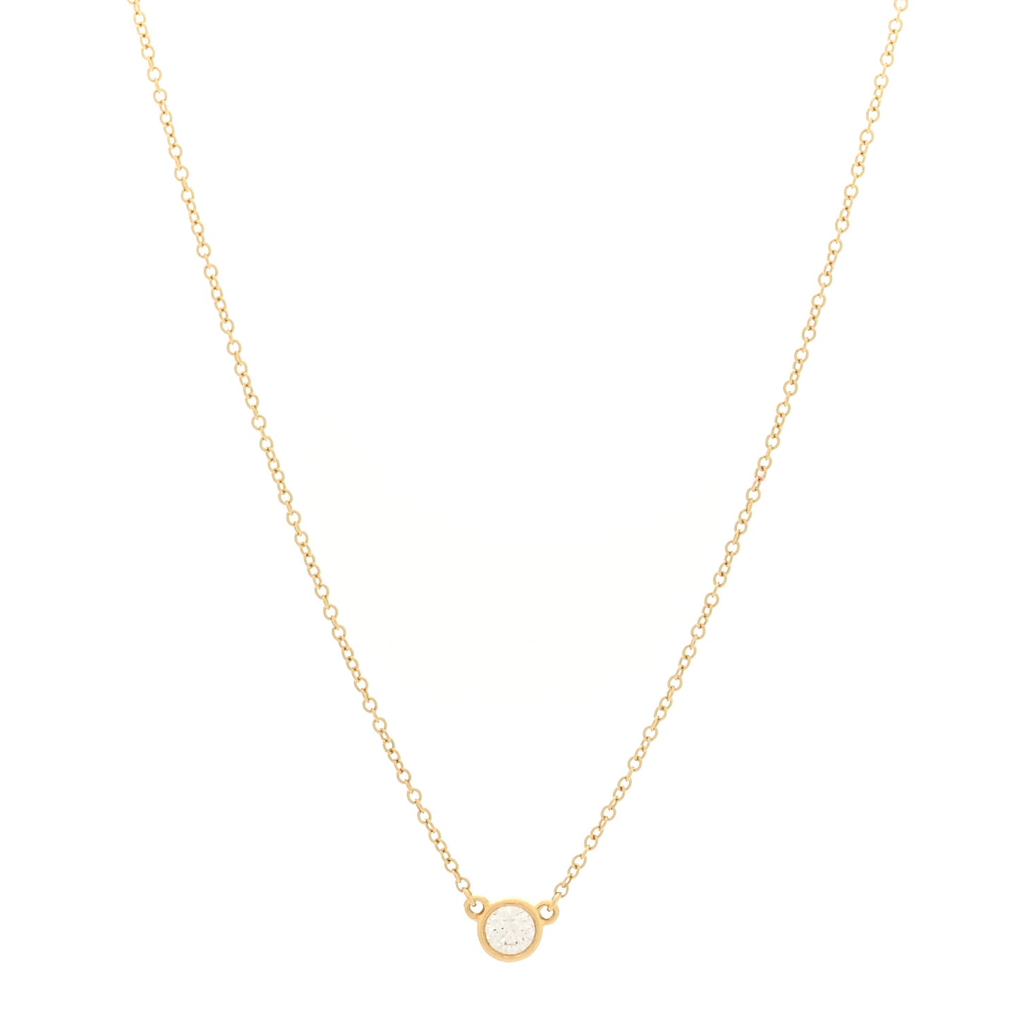 18K Yellow Gold Diamond .20ct Elsa Peretti Diamonds by the Yard Pendant Necklace
