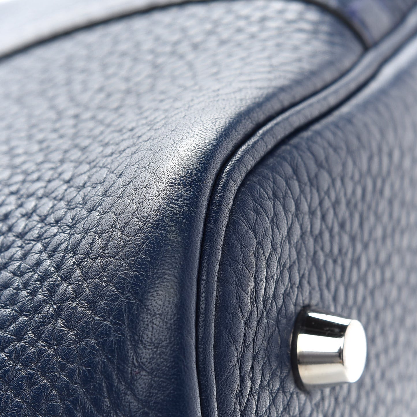 Taurillon Clemence Picotin Lock 22 MM Bleu Saphir
