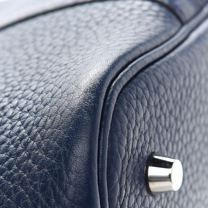 Hermes Taurillon Clemence Picotin Lock 22 MM Bleu Saphir 10 of 15