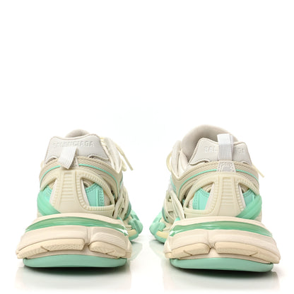 Balenciaga Rubber Mesh Tri-Color Womens Track.2 Open Sneakers 38 Mint Light Beige Grey 5 of 8