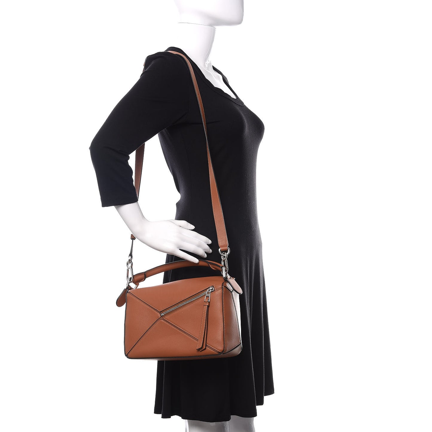 Calfskin Small Puzzle Bag Tan