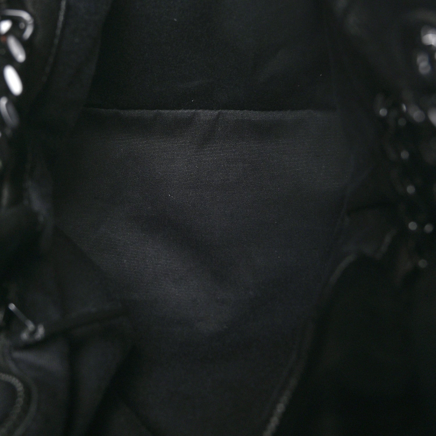 Saint Laurent SAINT LAURENT Lambskin Quilted Monogram Monochrome Medium Loulou Puffer Chain Satchel Black 5 of 11