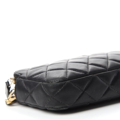 Chanel Lambskin Quilted Small Clutch With Chain Black 6 of 18