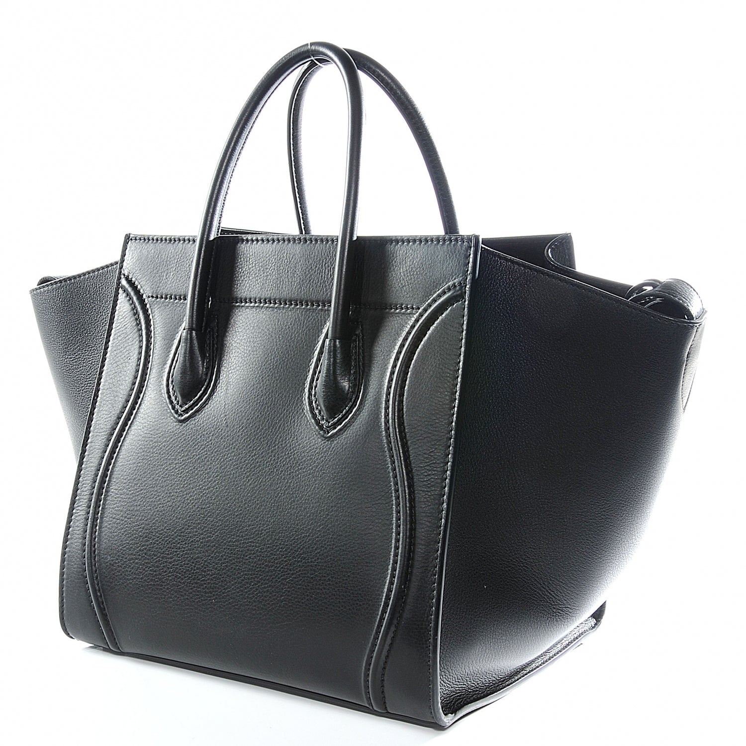 Celine Supple Calfskin Medium Phantom Luggage Black 7 of 8