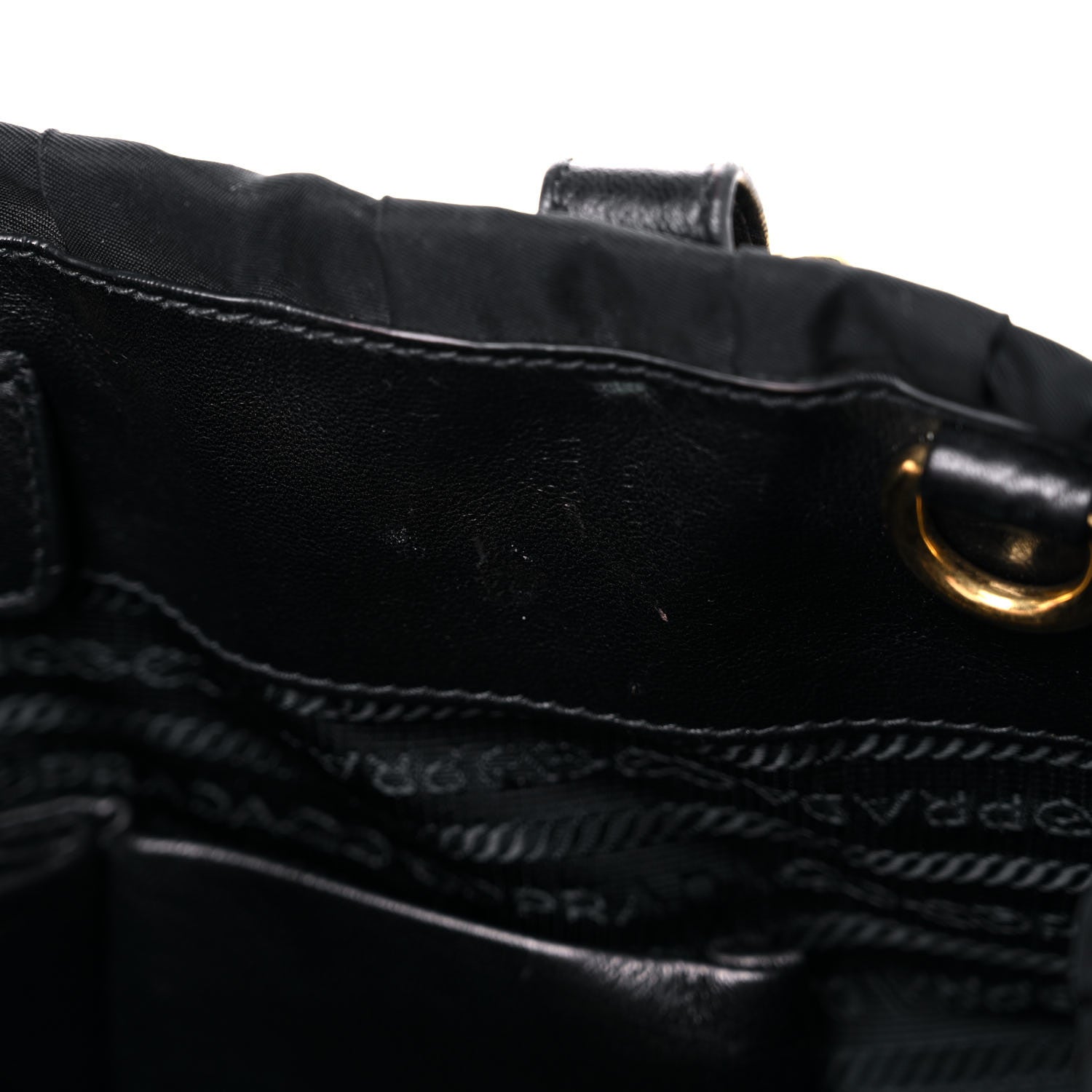 Prada Tessuto Nylon Nappa Gaufre Shopping Satchel Black 13 of 15
