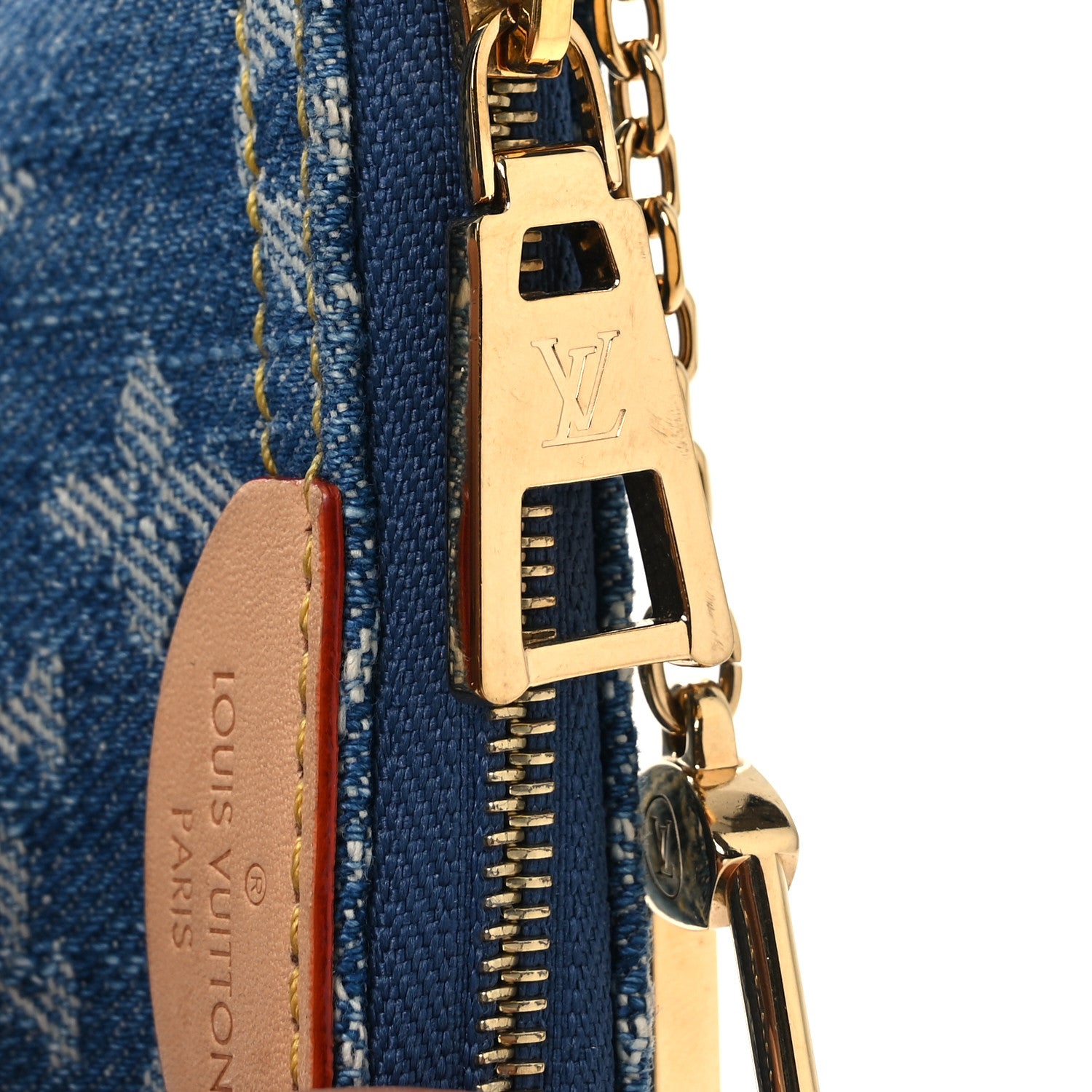 Louis Vuitton Monogram Denim Key Pouch Denim Blue 8 of 8