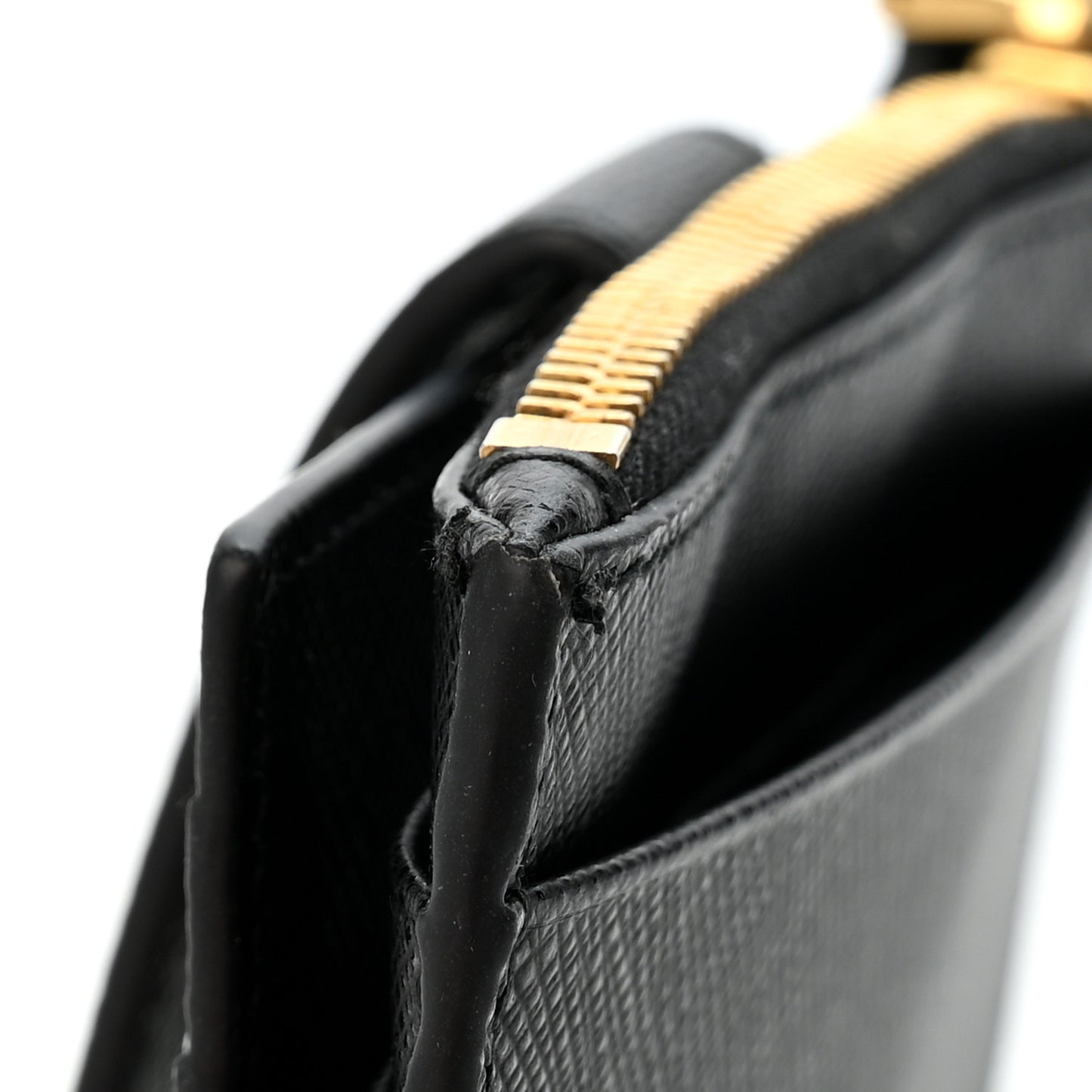 Saffiano Metal Coin Case Card Holder Black