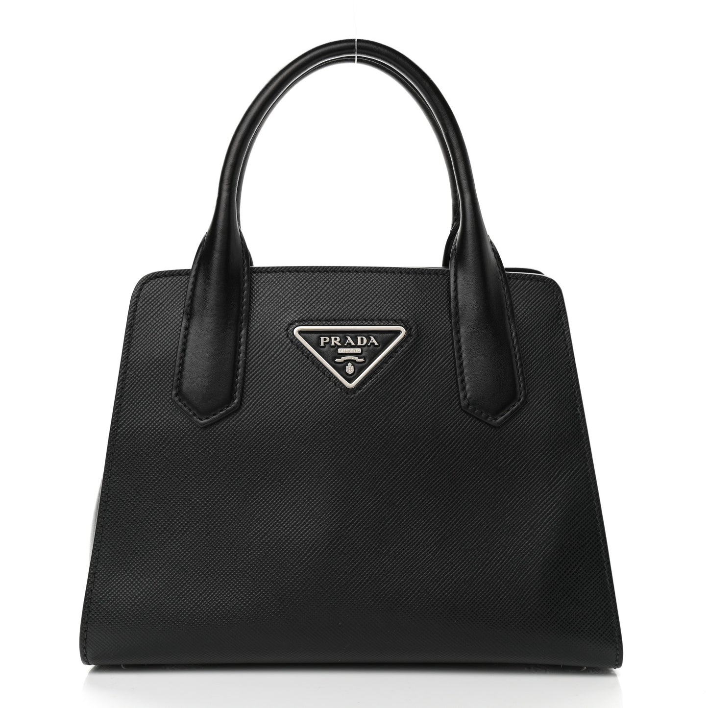 Saffiano Calfskin Top Handle Tote Black
