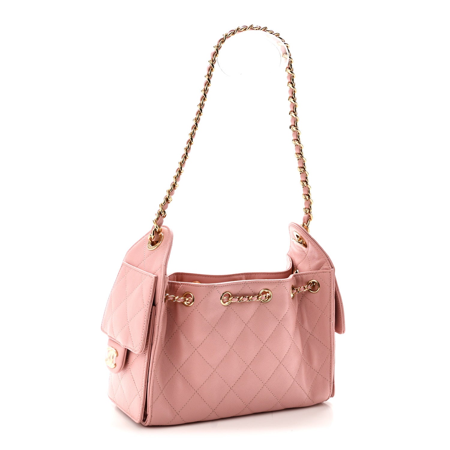 Chanel Caviar Quilted Mini Chanel 25 Handbag Rose 3 of 11