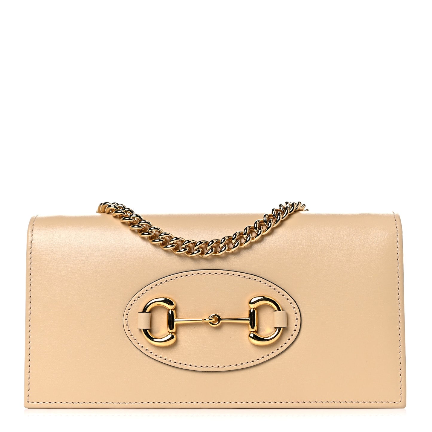 Boarded Plutone Calfskin Horsebit 1955 Wallet On Chain Bubble Tea