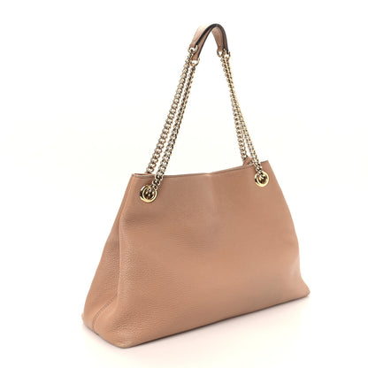 Gucci Pebbled Calfskin Medium Soho Chain Shoulder Bag Camelia 3 of 9