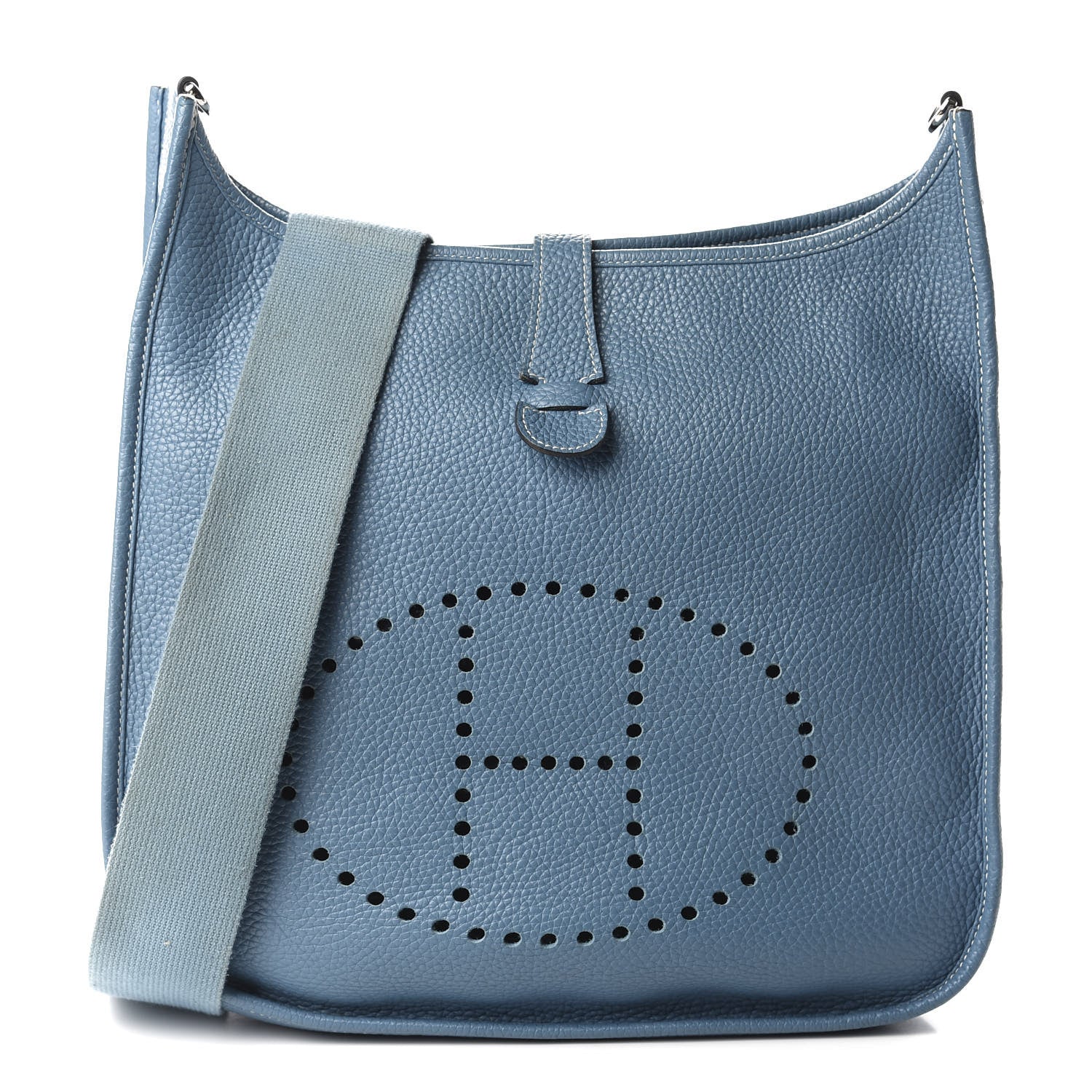 Hermes Taurillon Clemence Evelyne III GM Blue Jean 1 of 14