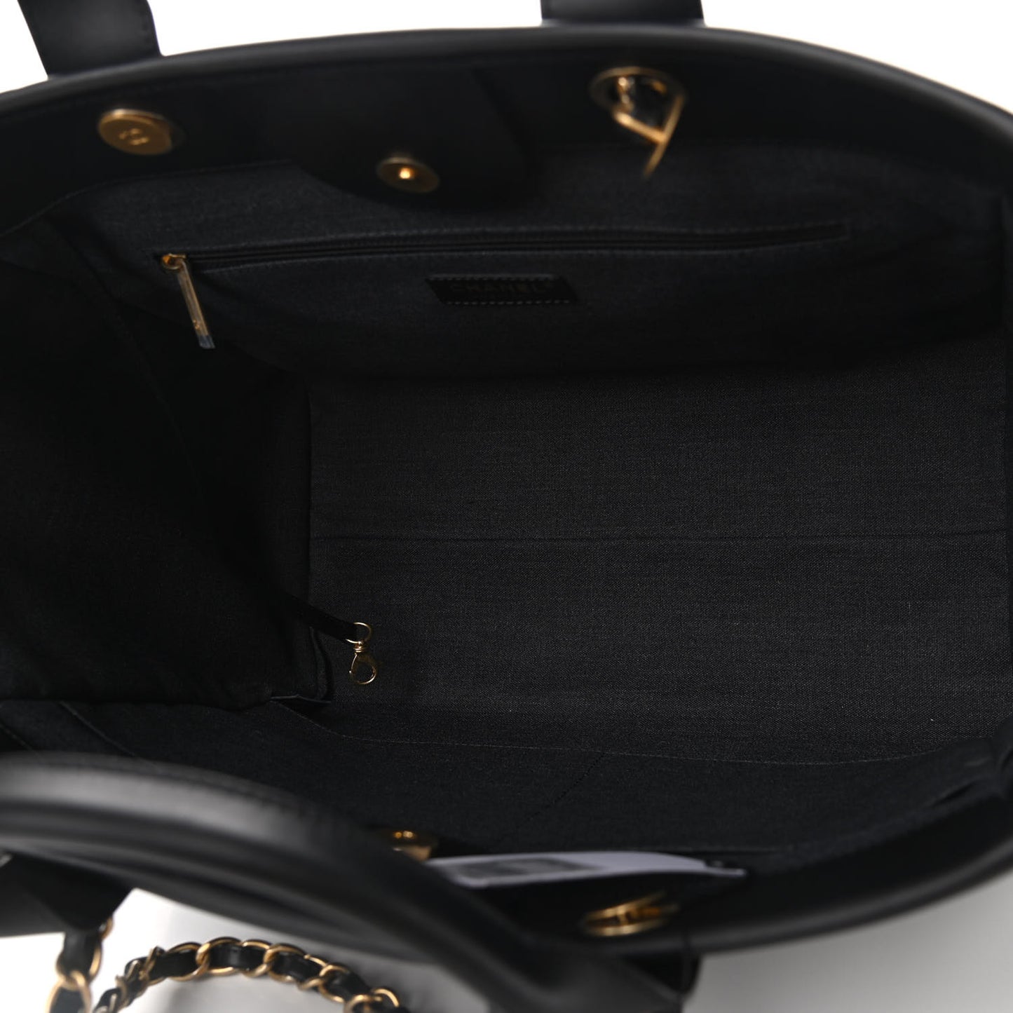 Calfskin Medium Deauville Tote Black
