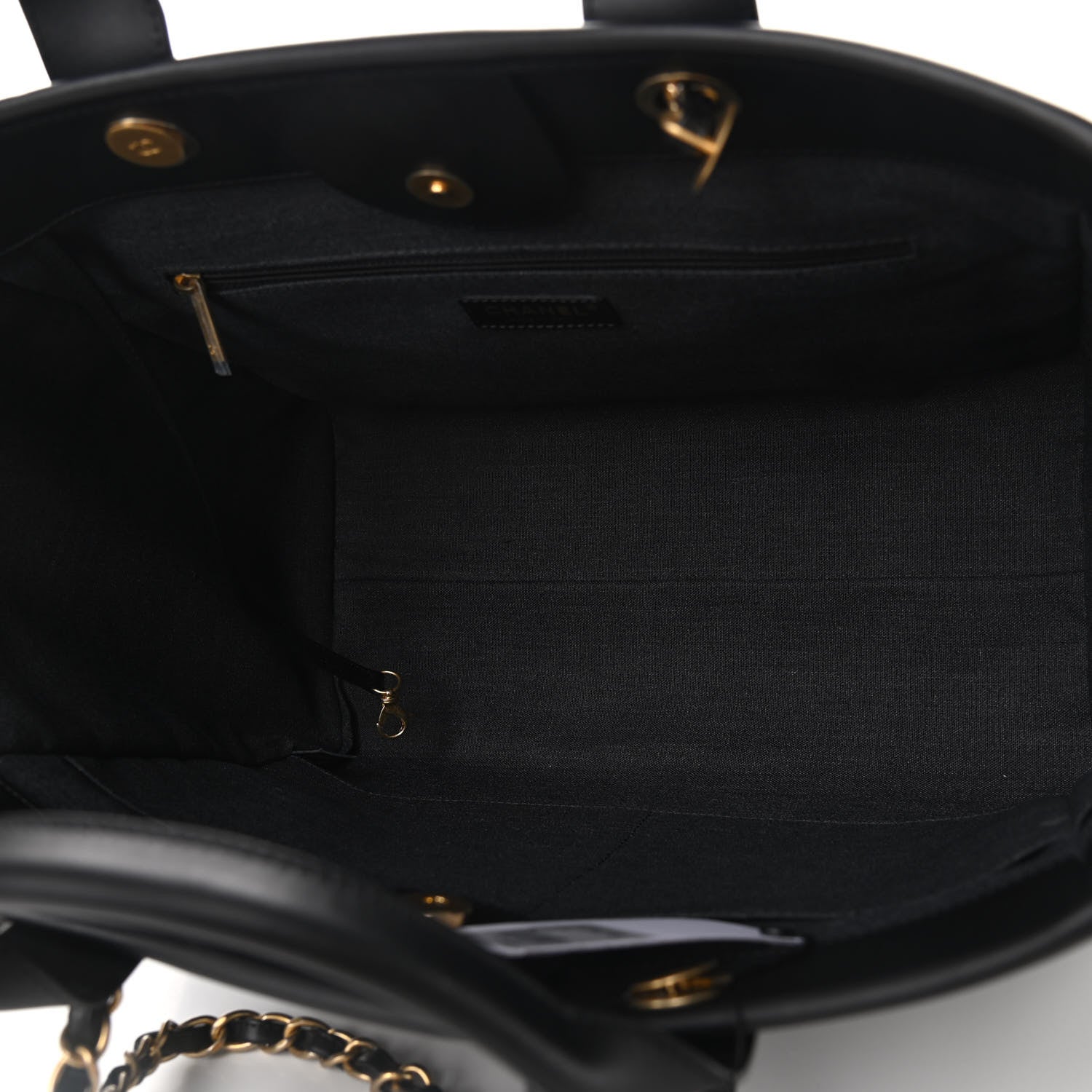 Chanel Calfskin Medium Deauville Tote Black 5 of 9