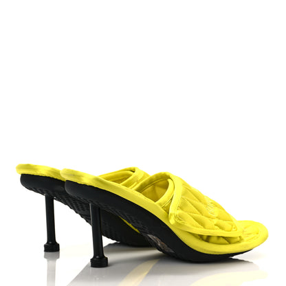 Balenciaga Satin Quilted Home 80mm Sandals 37 Lime 4 of 9