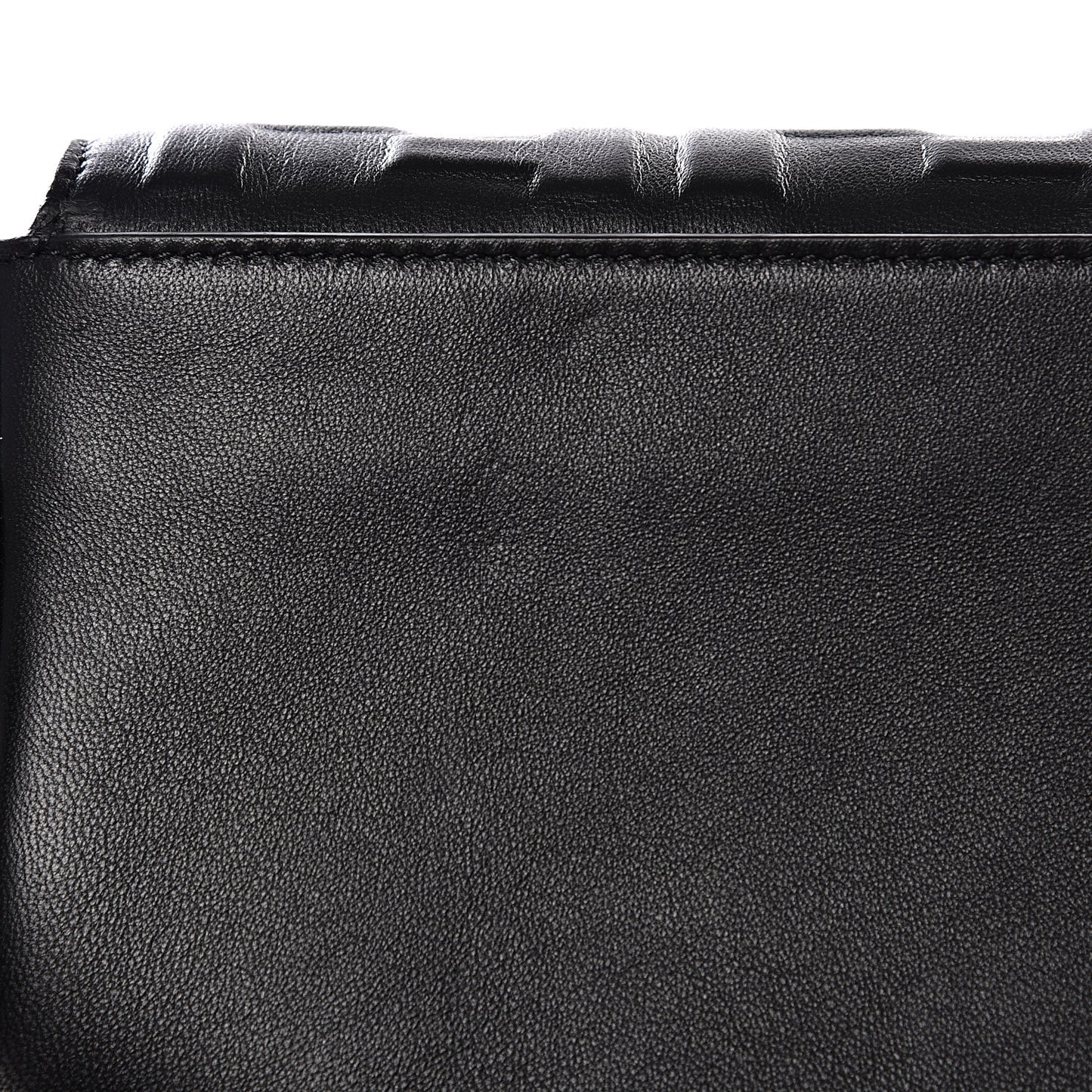 Nappa FF 1974 Embossed Mini Expandable Flap Bag Black